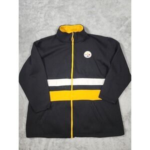 VINTAGE Pittsburgh Steelers Jacket NFL Team Apparel Mens Medium Full Zip Gameday